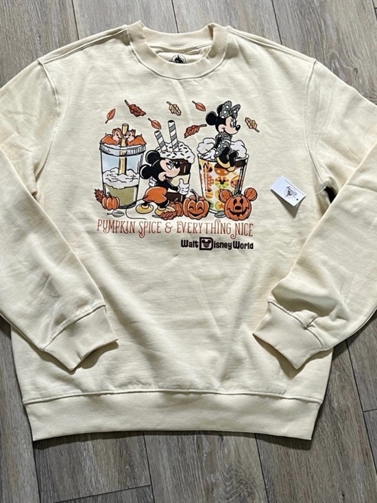 Disney Sweaters - NWT DISNEY PARKS Pumpkin Spice & Everything Nice Cream Sweatshirt XL